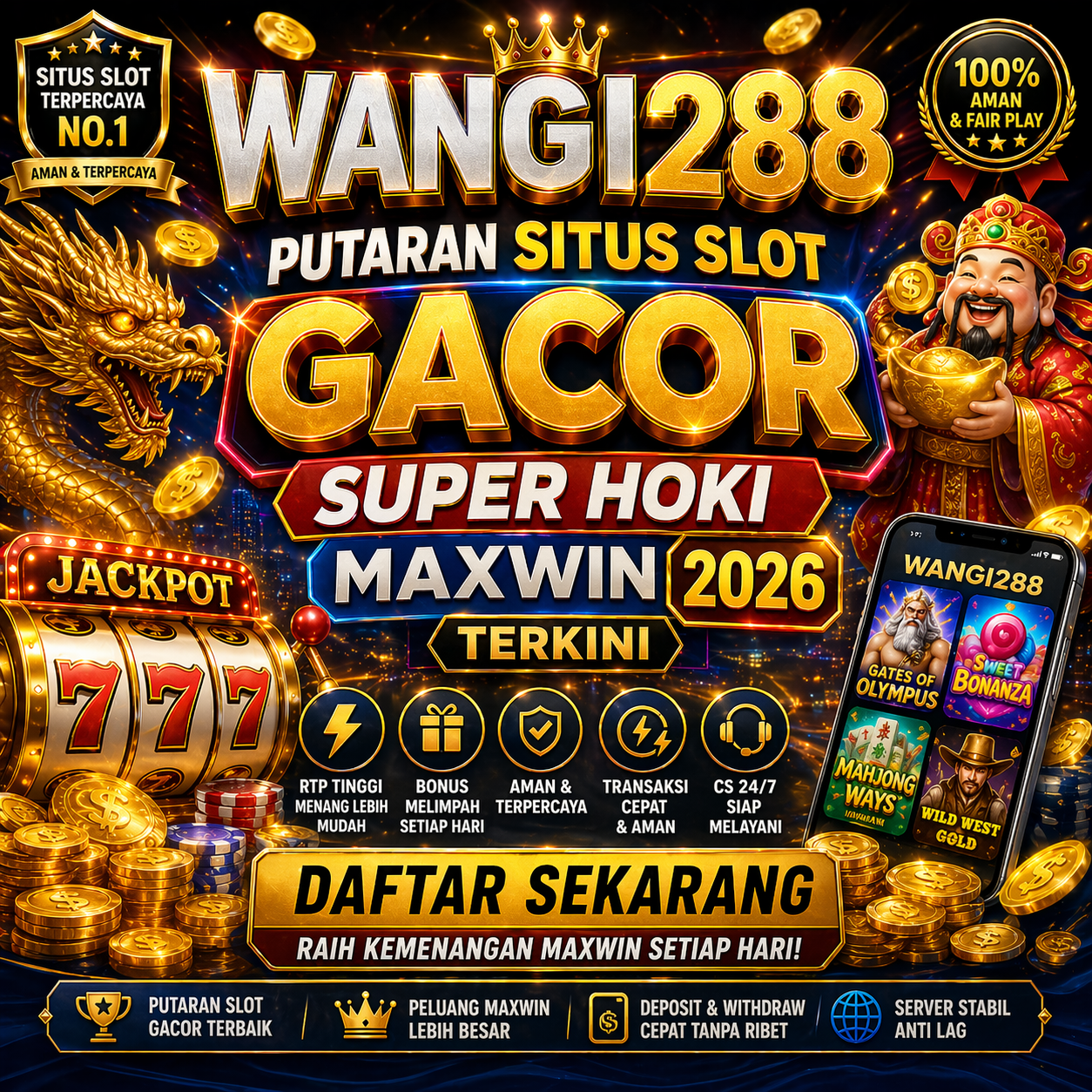 WANGI288: Putaran Situs Slot Gacor Super Hoki Maxwin 2026 Terkini